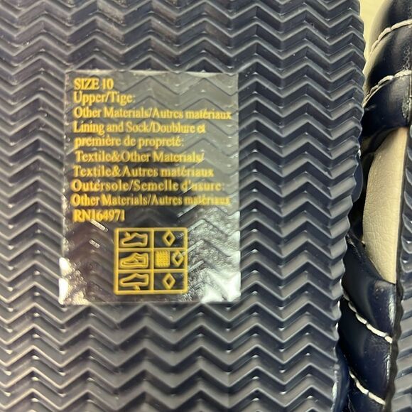 Janie and Jack 100048929 Navy Blue Cross Strap Pool Slide NWT - Picture 8 of 9